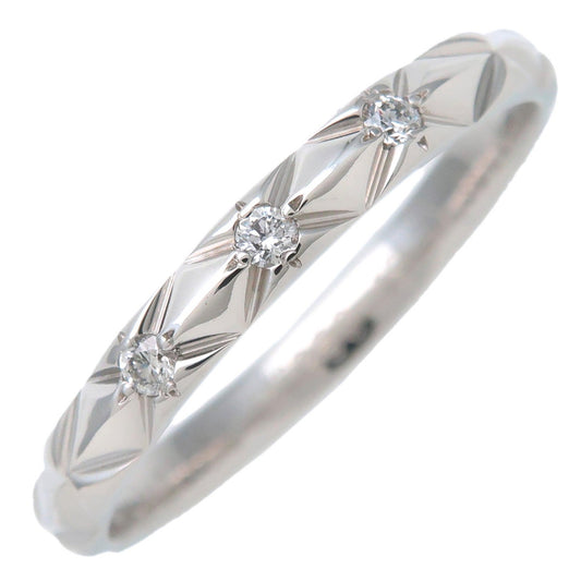 CHANEL-Matelasse-Ring-3P-Diamond-PT950-Platinum-#53-US5-6.5-EU52.5