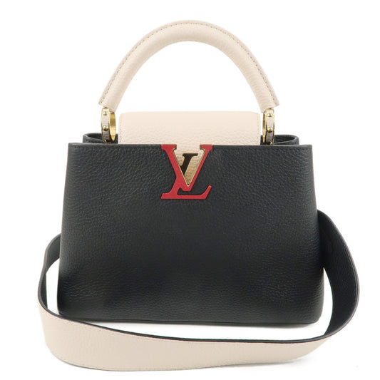 Louis-Vuitton-Capucines-BB-2Way-Bag-Hand-Bag-Black-Ivory-M21043