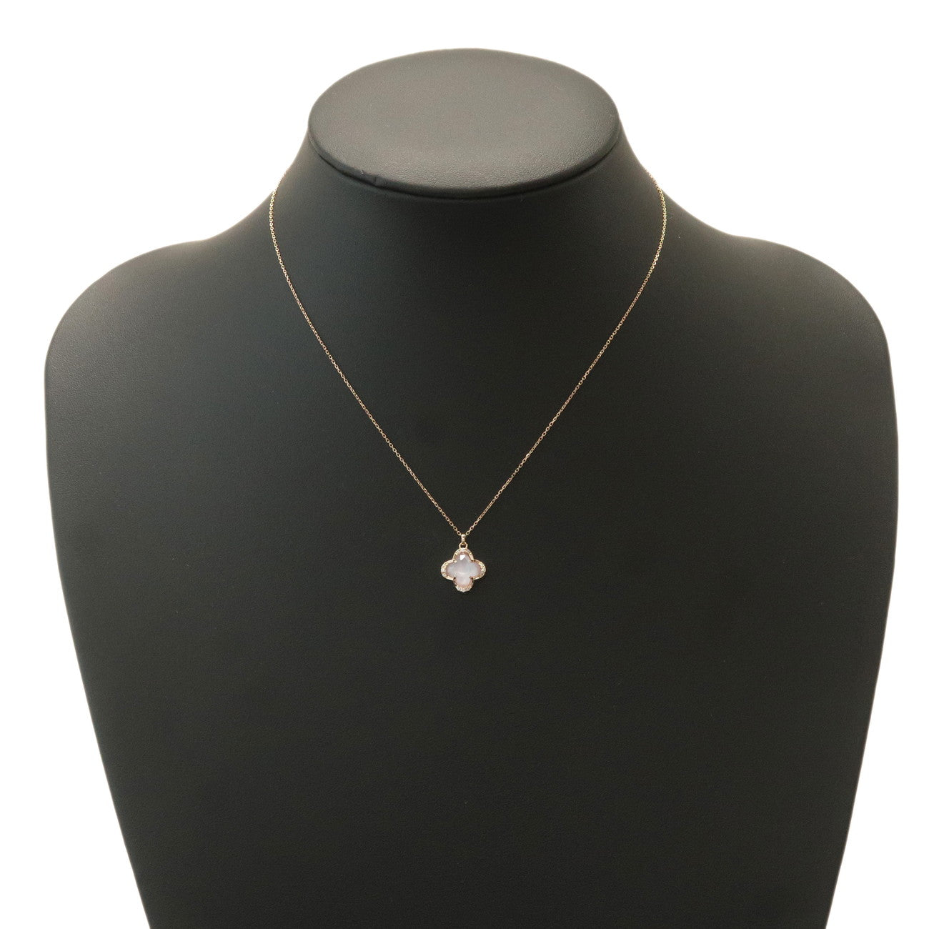 VENDOME AOYAMA Rose Quartz Diamond Necklace K18 750PG