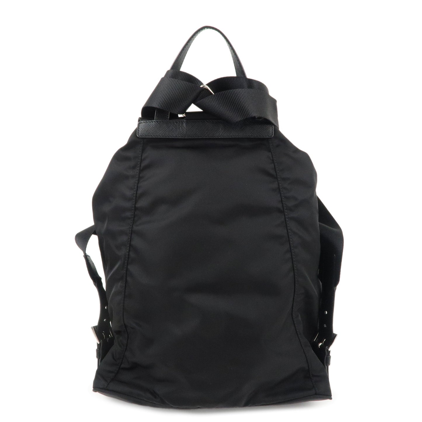 PRADA Nylon Leather Backpack Black 1BZ032