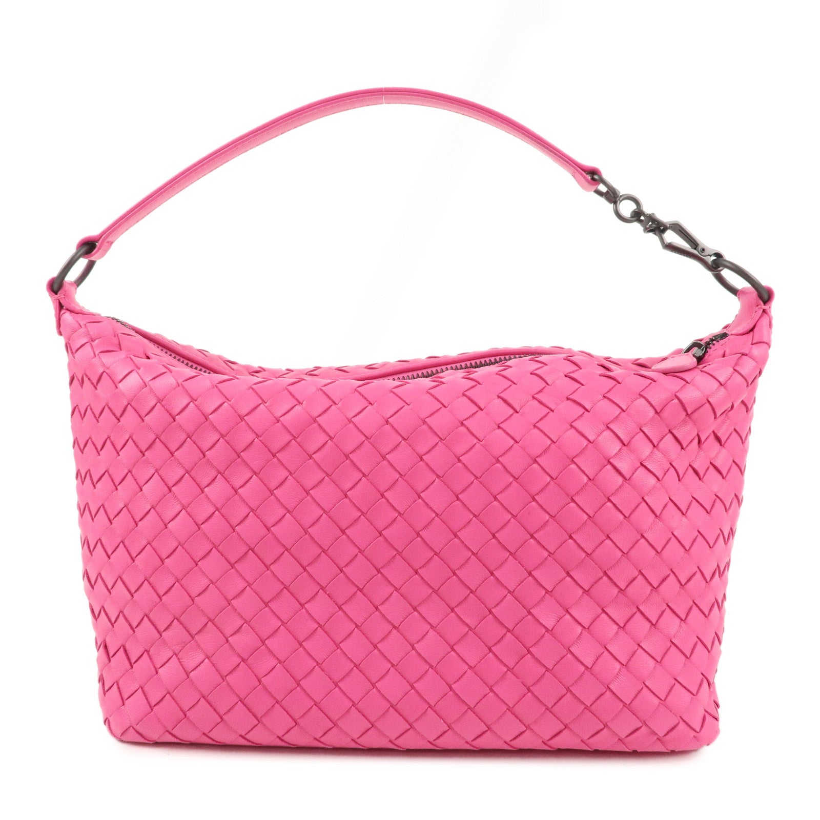 BOTTEGA VENETA Intrecciato Leather Shoulder Bag Hand Bag Pink