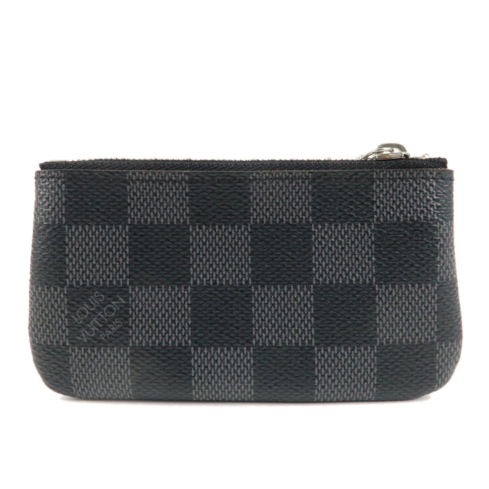 Louis Vuitton Damier Graphite Pochette Cles Coin Case Black N60155