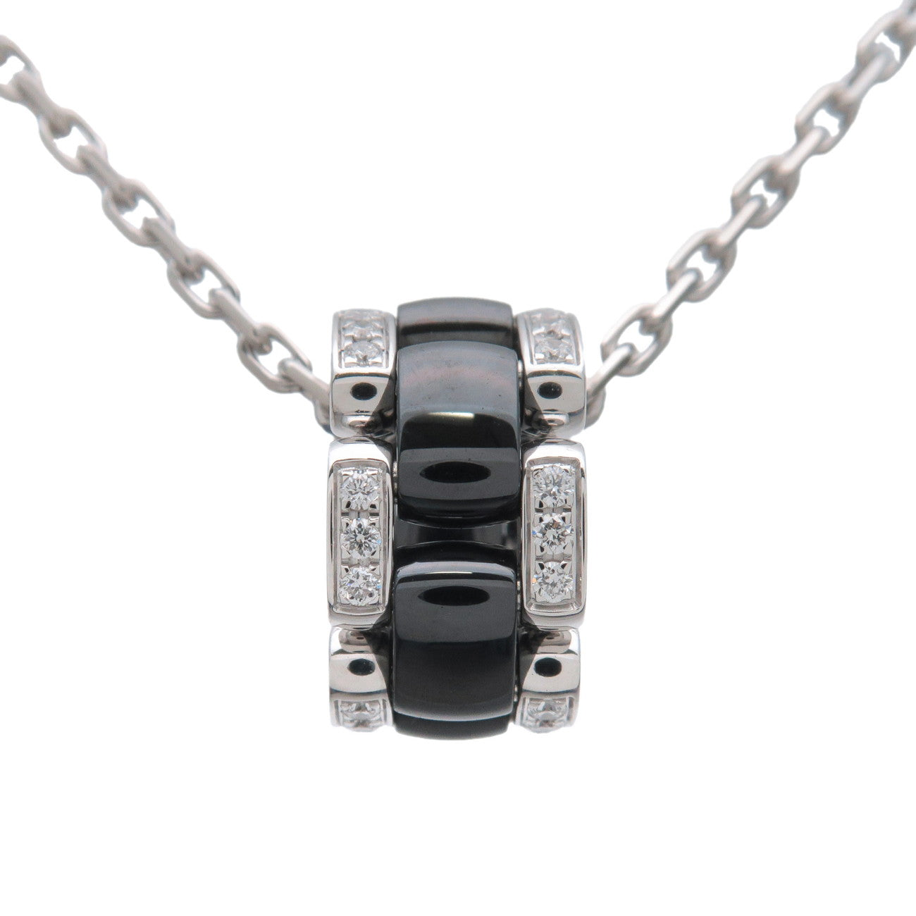 CHANEL-Ultra-Collection-Diamond-Necklace-K18WG-White-Gold-Ceramic