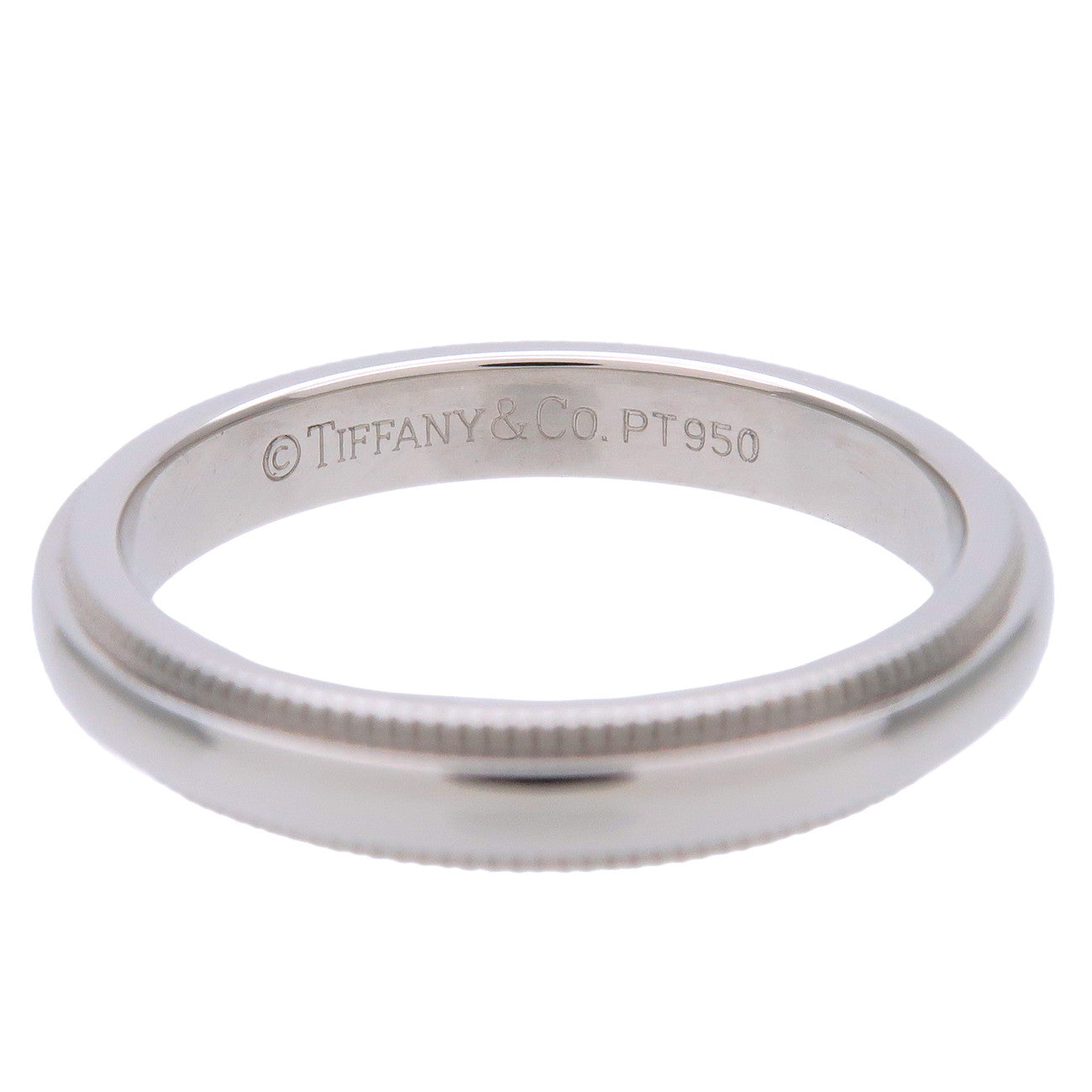 Tiffany&Co. Milgrain Band Ring PT950 Platinum US5 EU49 HK11