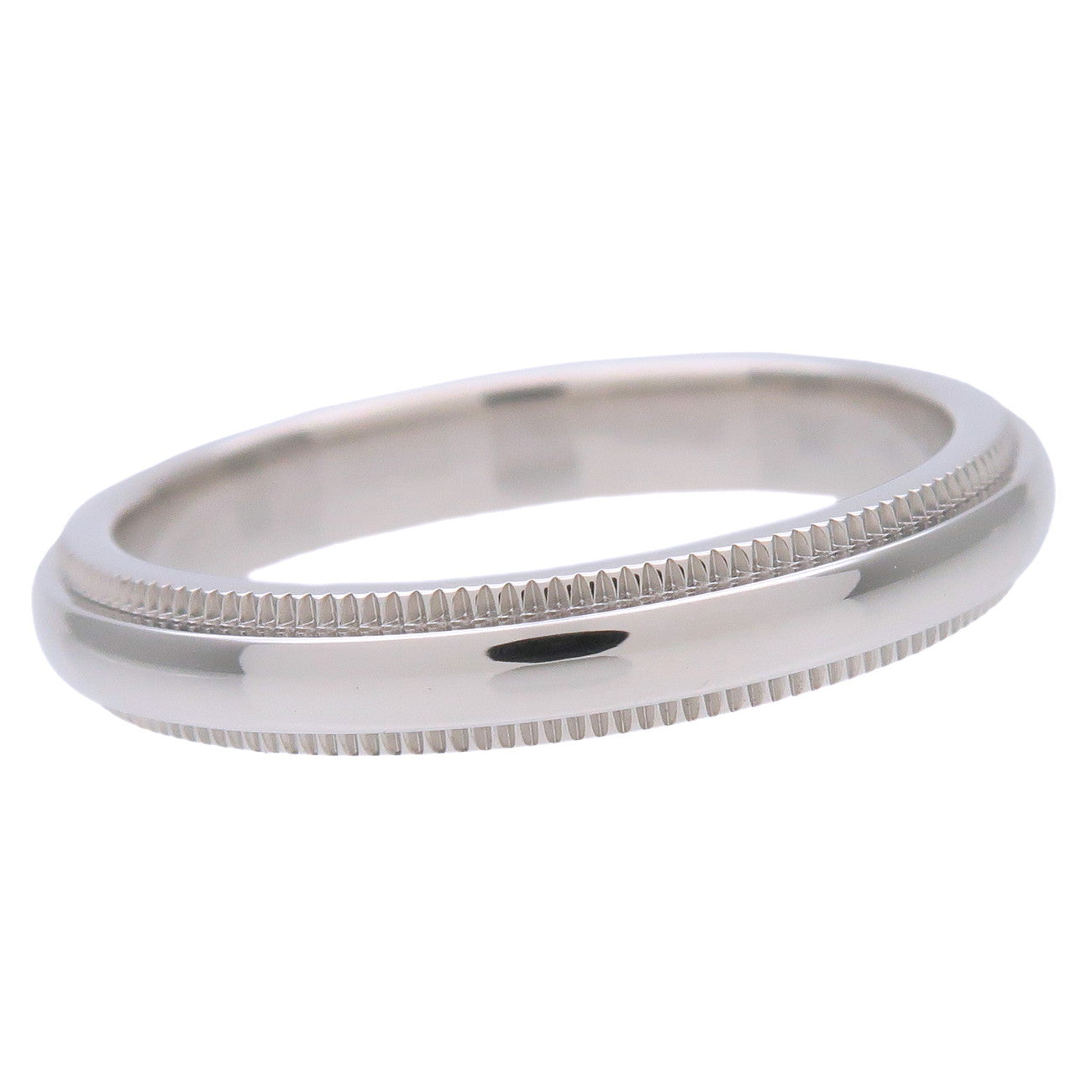 Tiffany&Co. Milgrain Band Ring PT950 Platinum US5 EU49 HK11