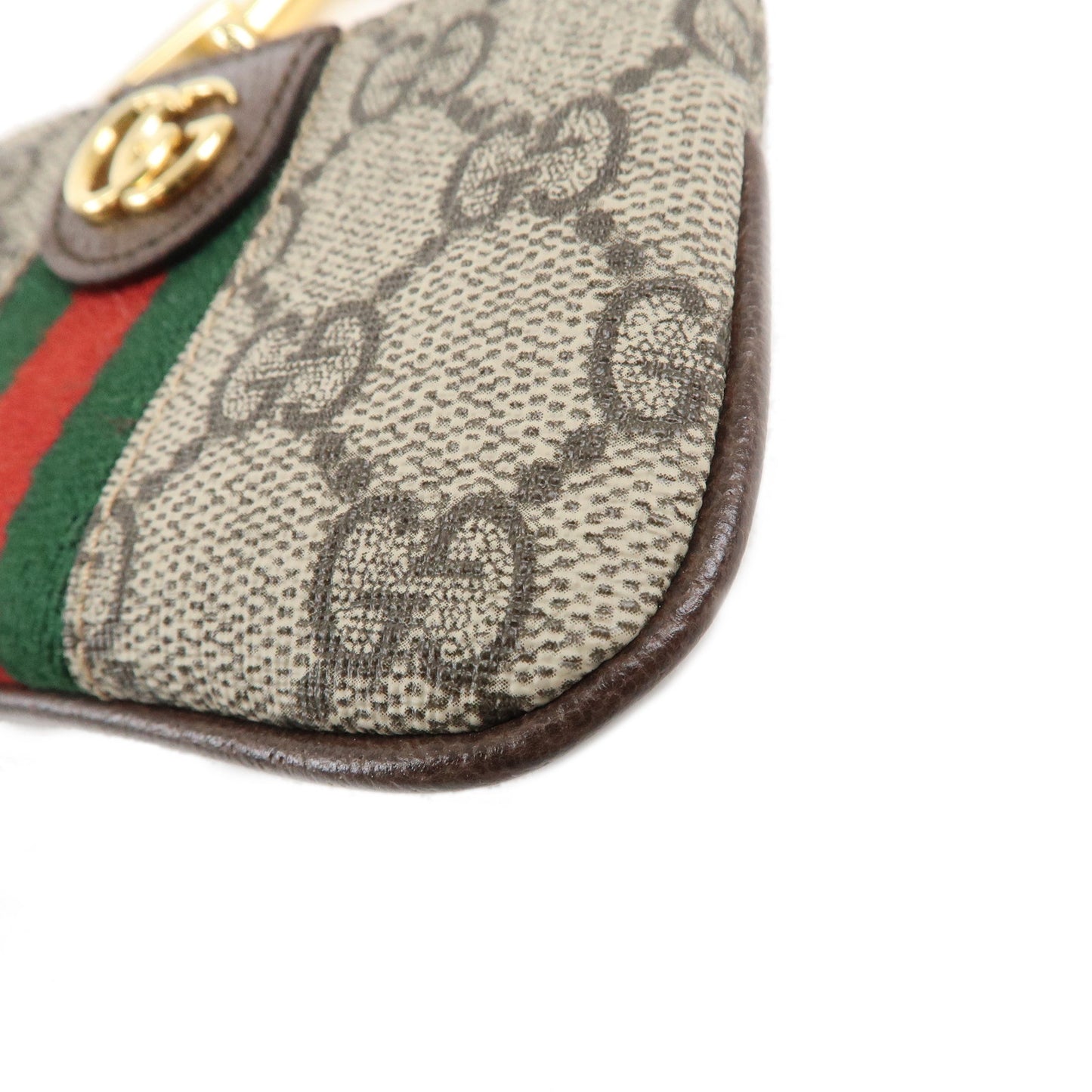 GUCCI Ophidia GG Supreme Coin Case Purse Beige 671722