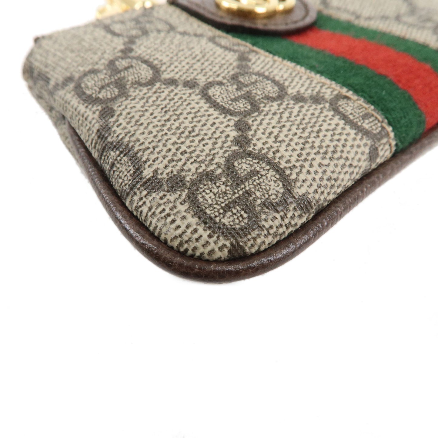 GUCCI Ophidia GG Supreme Coin Case Purse Beige 671722