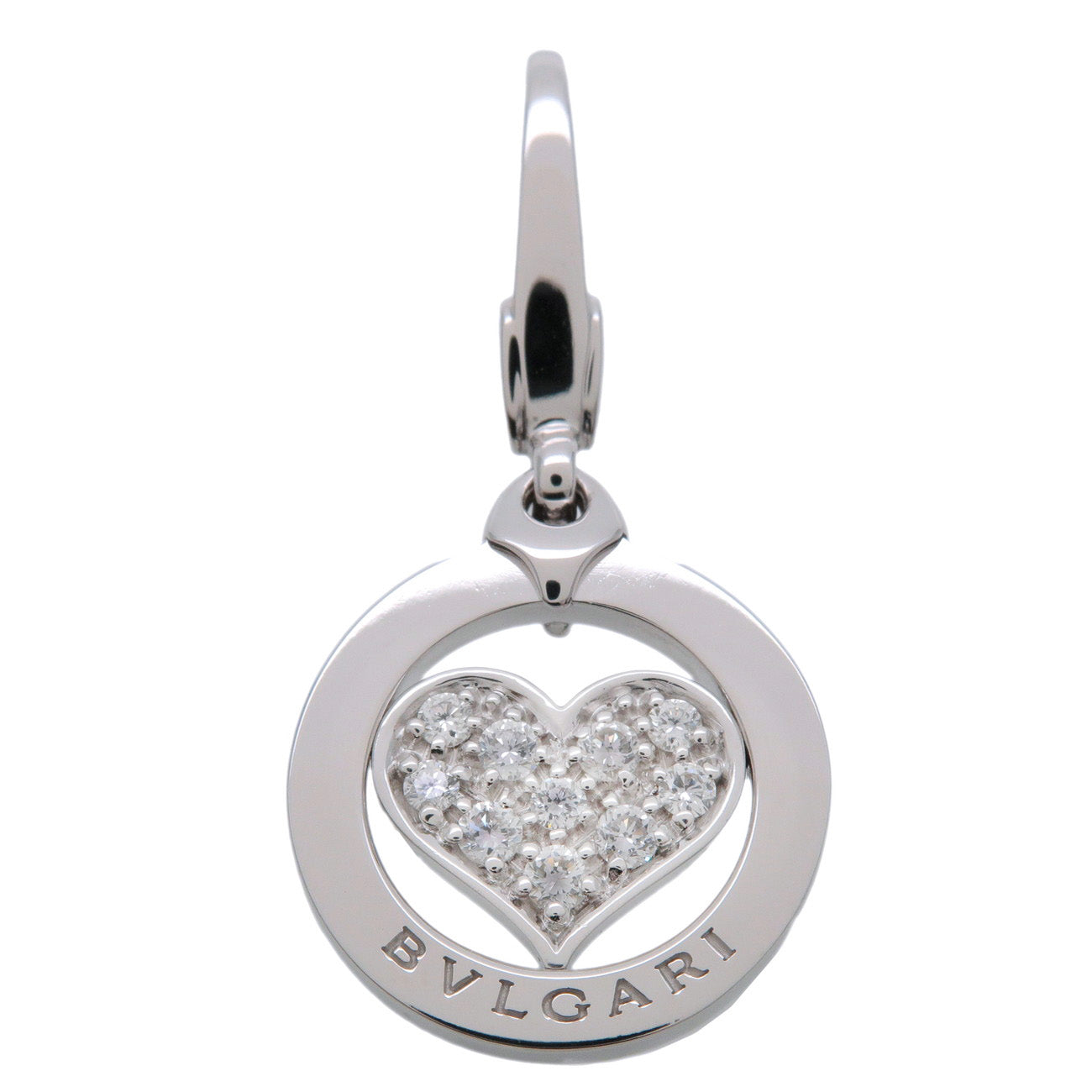 BVLGARI-Tondo-Heart-Charm-Pendant-Top-Pave-Diamond--K18-White-Gold