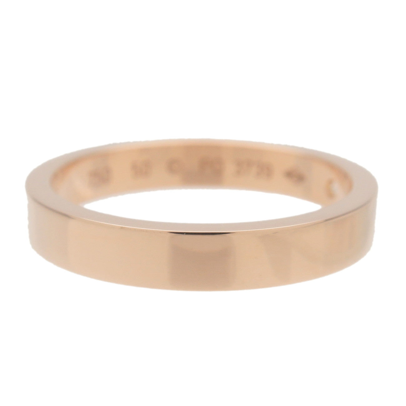 Cartier Engraved 1P Diamond Ring Rose Gold K18 750PG #50 US5-5.5