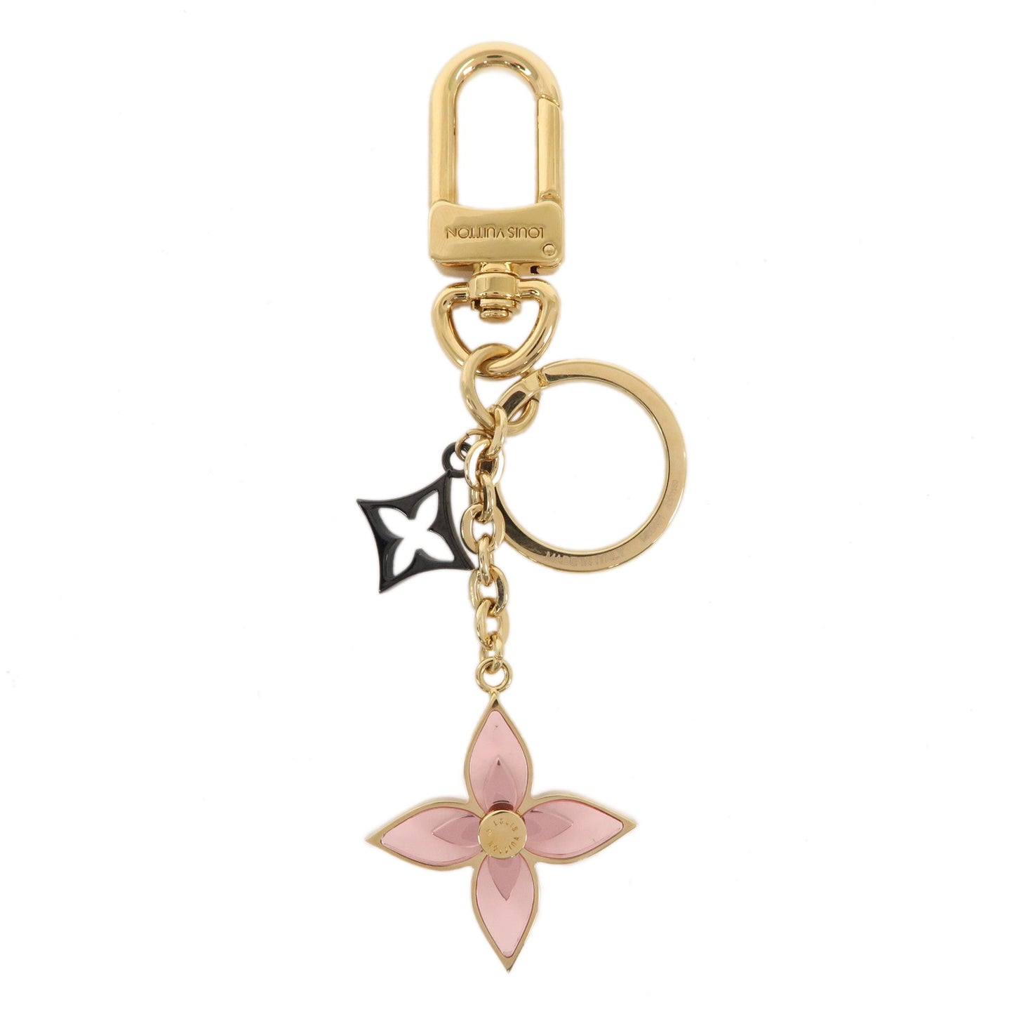 Louis Vuitton Porte Cles Blooming Flower BB Keychain Gold M68461