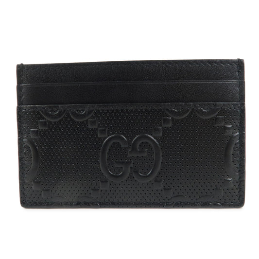 GUCCI-GG-Embossed-Leather-Card-Case-Black-625564