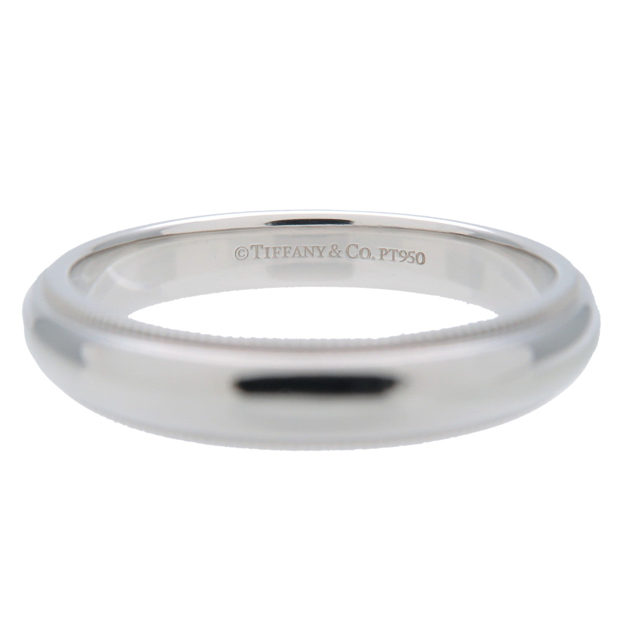 Tiffany&Co. Milgrain Band Ring PT950 Platinum US10-10.5 EU63.5