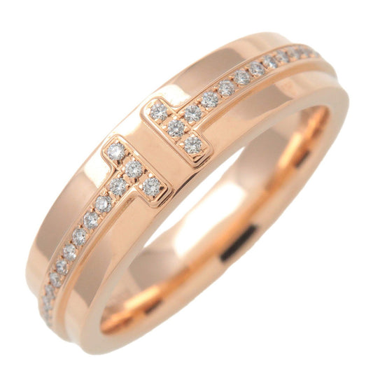 Tiffany&Co.-T-TWO-Narrow-Diamond-Ring-K18-Rose-Gold-US5-EU49
