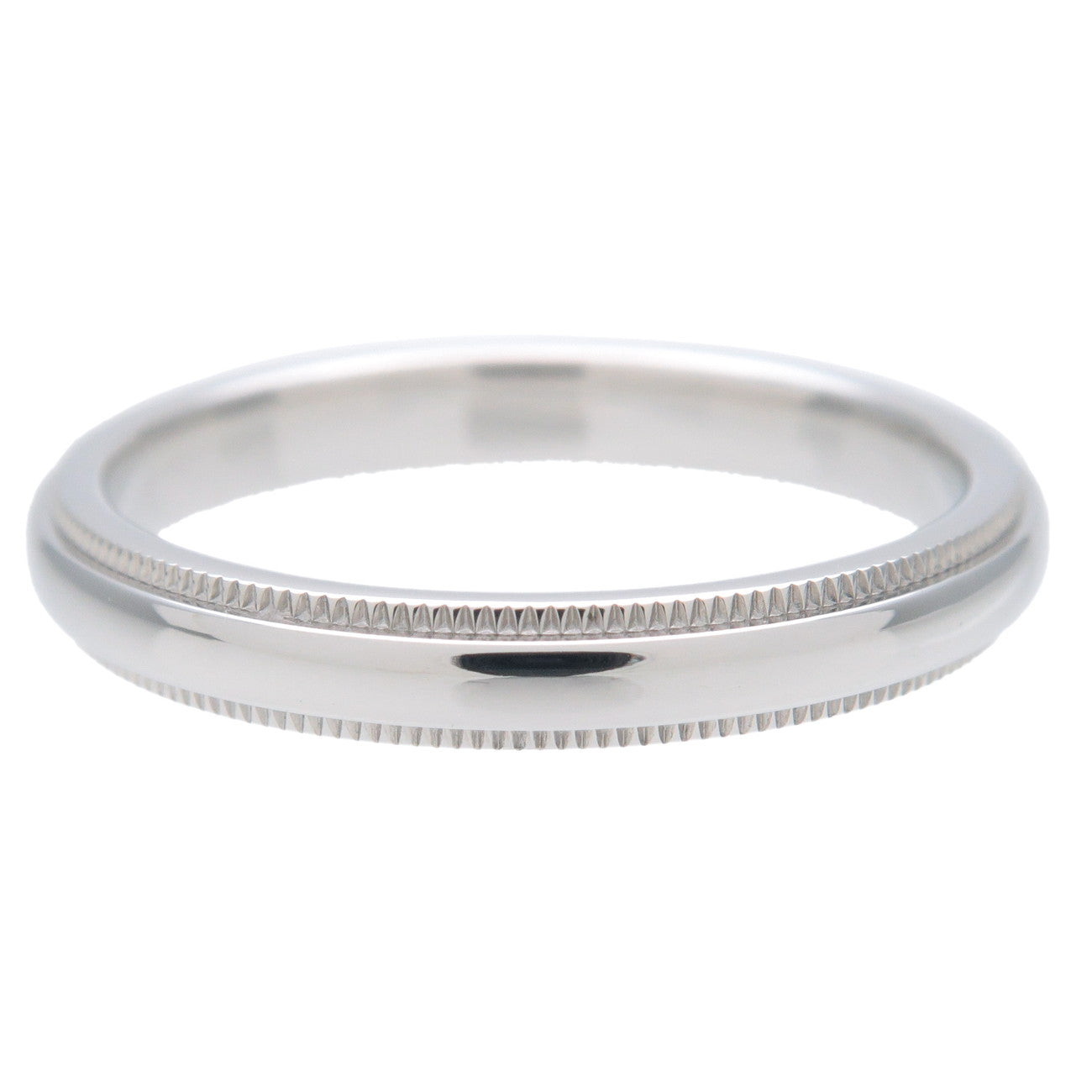 Tiffany&Co. Milgrain Band Ring PT950 Platinum US8 EU56.5