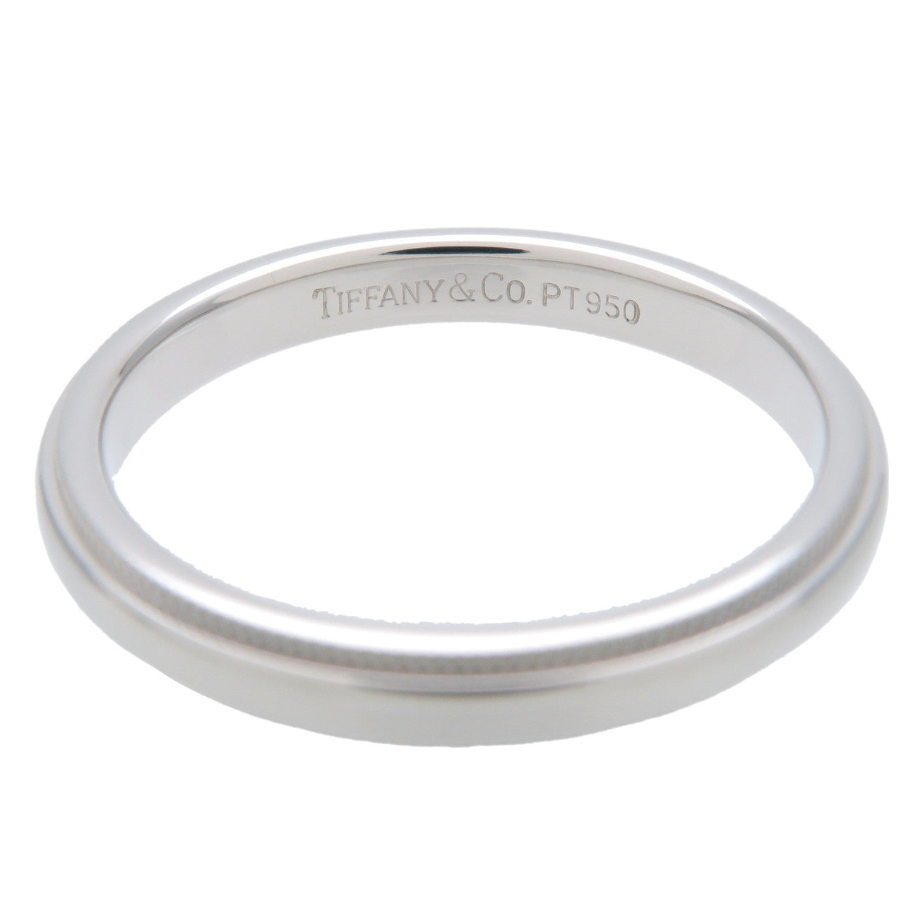 Tiffany&Co. Milgrain Band Ring PT950 Platinum US8 EU56.5