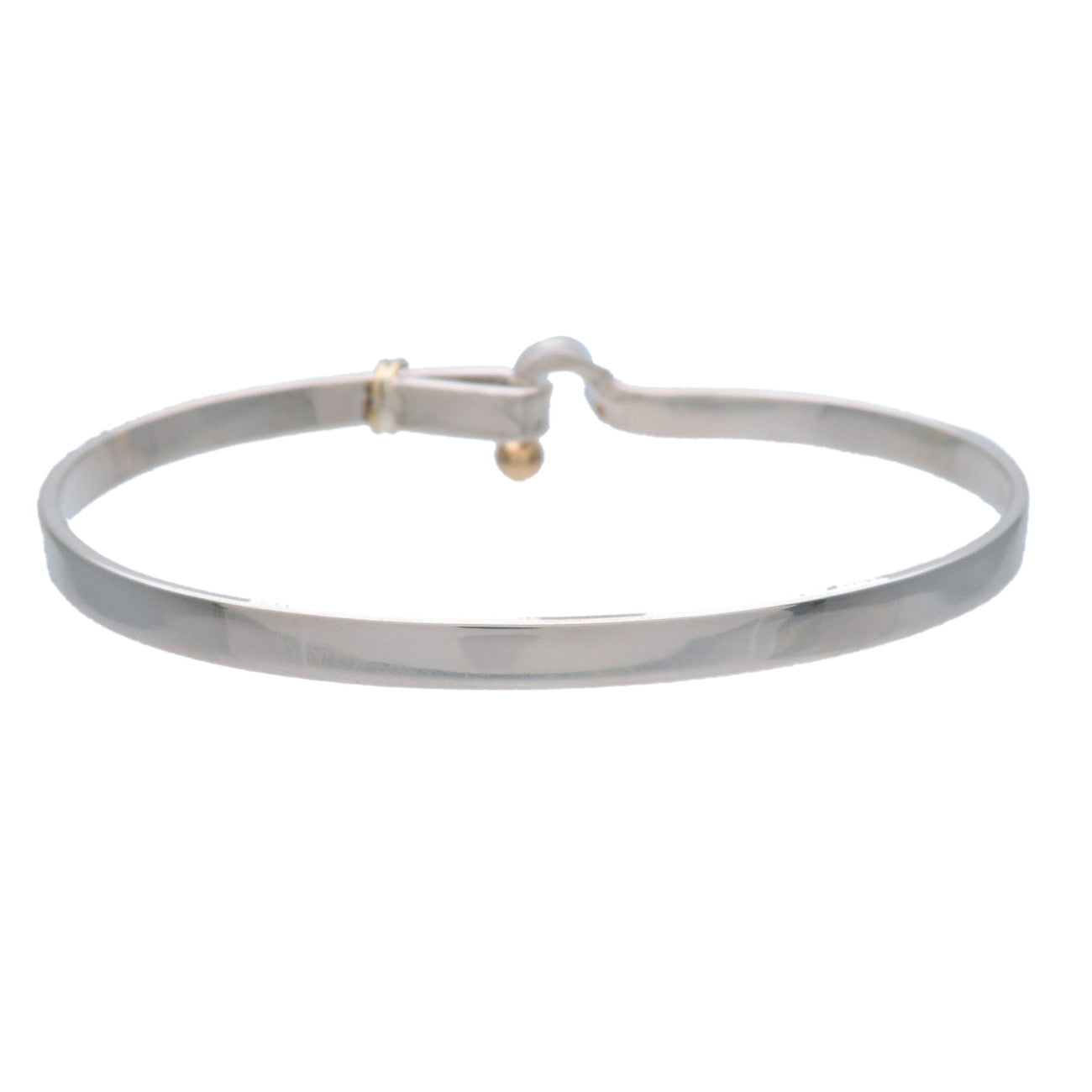 Tiffany&Co. Hook & Eye Bangle S925 750 18K Silver Yellow Gold