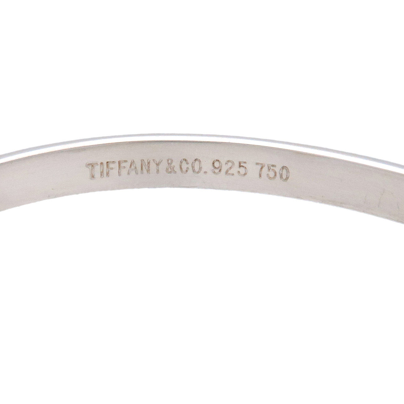 Tiffany&Co. Hook & Eye Bangle S925 750 18K Silver Yellow Gold