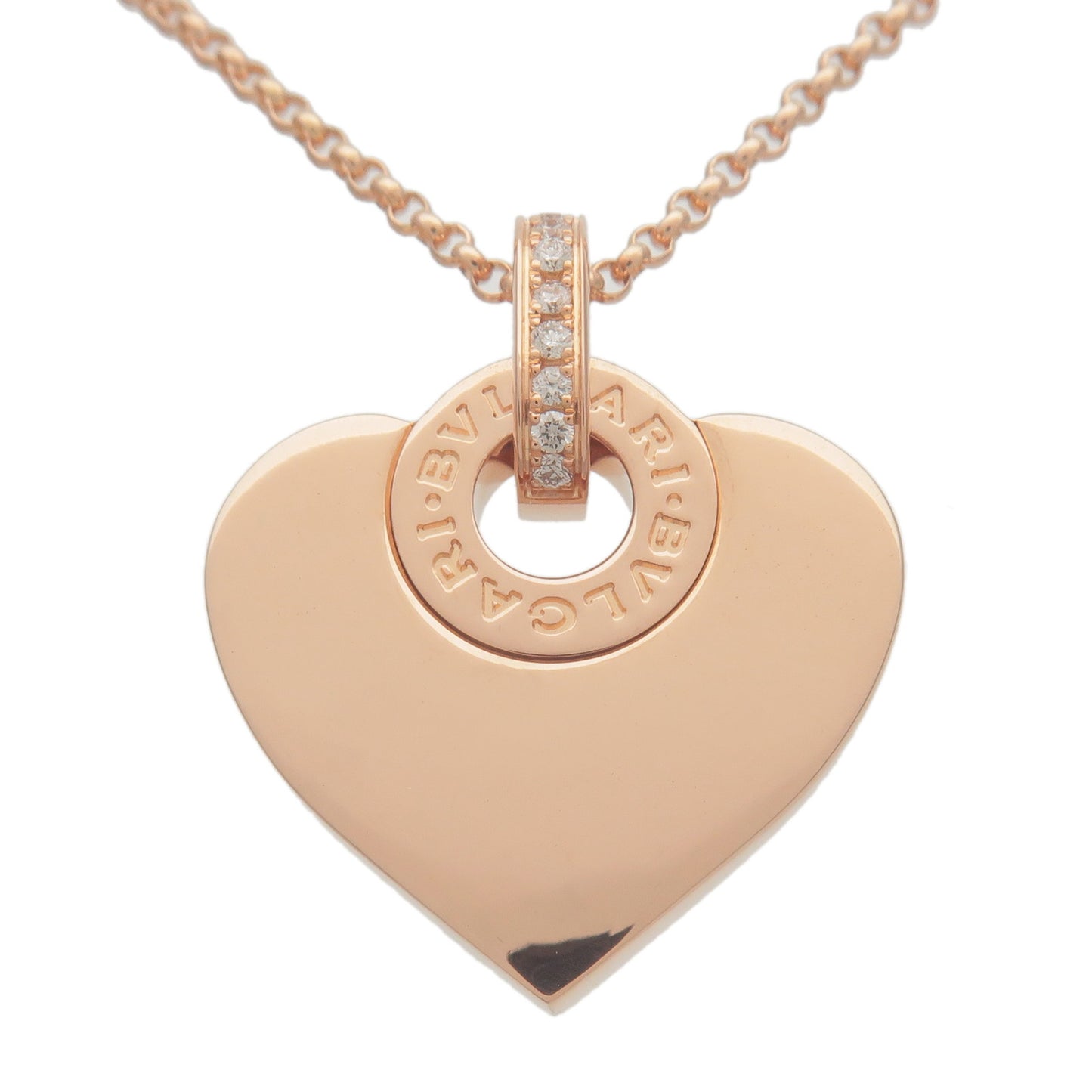 BVLGARI-Bvlgari-Bvlgari-Cuore-Necklace-K18PG-750PG-Rose-Gold