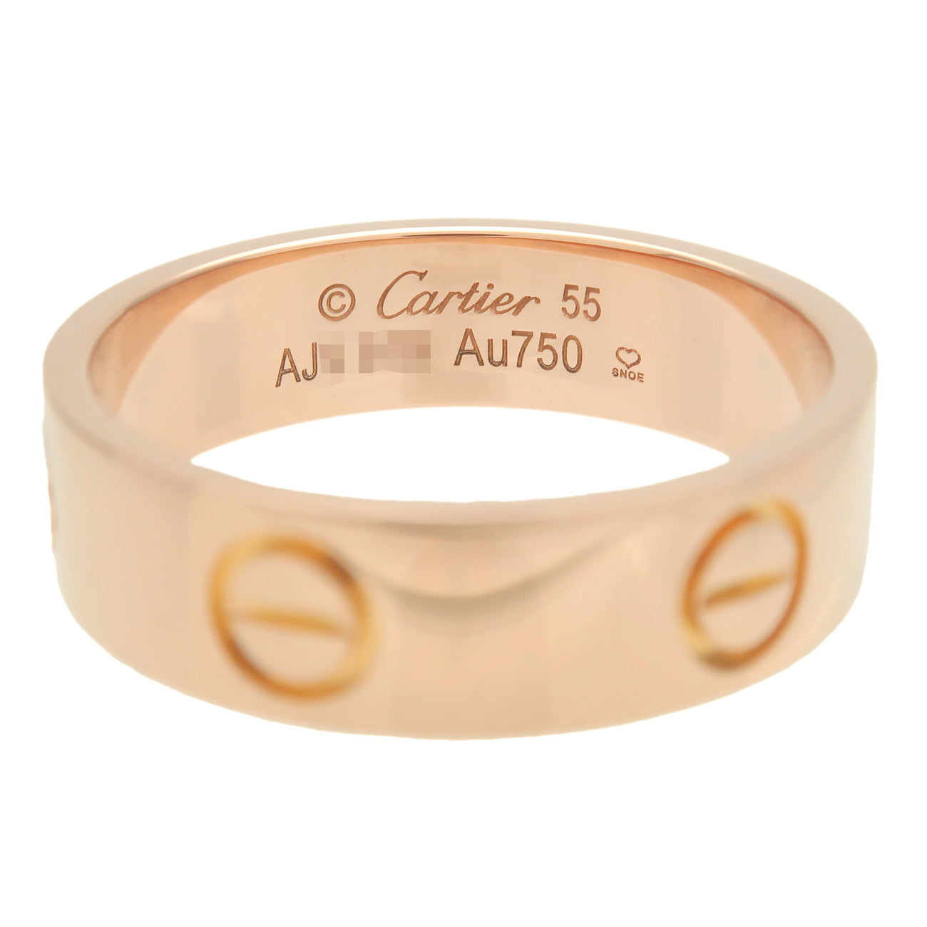 Cartier Love Ring K18PG 750PG Rose Gold #55 US7.5 EU55 HK16.5