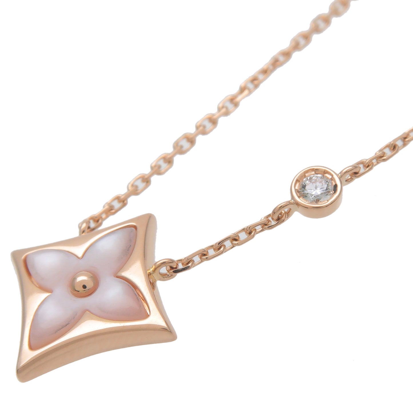 Louis Vuitton Pendentif Star Blossom BB 1P Diamond Necklace K18PG