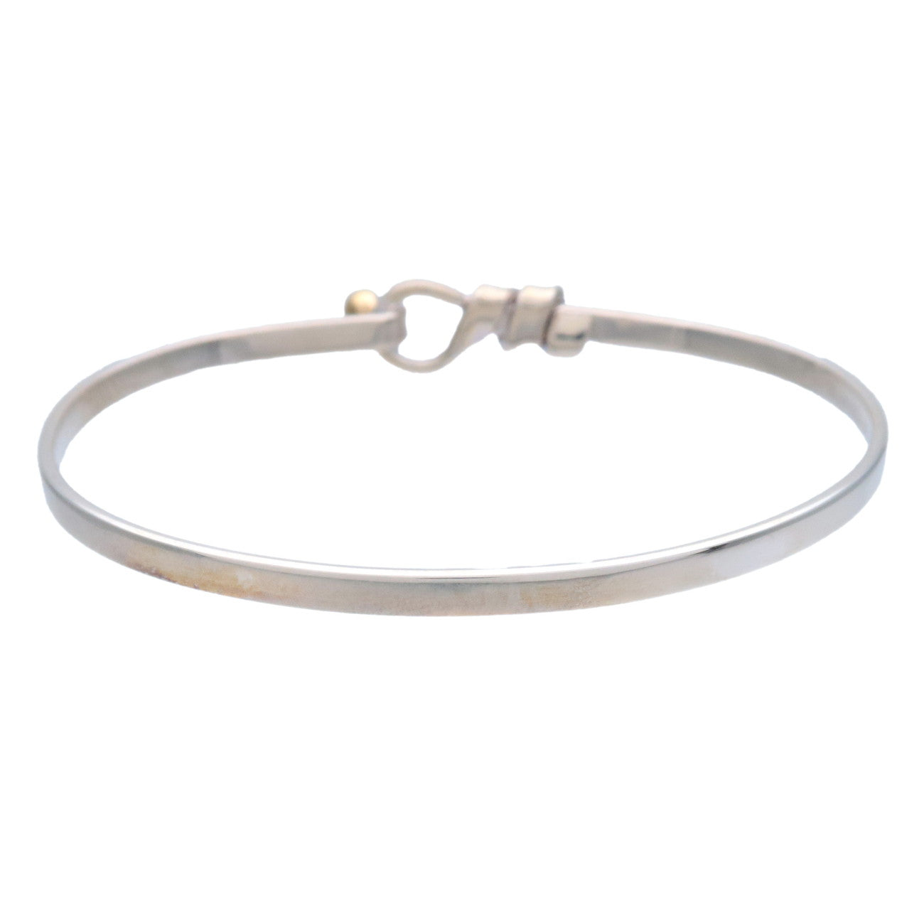 Tiffany&Co. Hook & Eye Bangle SV925 750YG Silver Yellow Gold