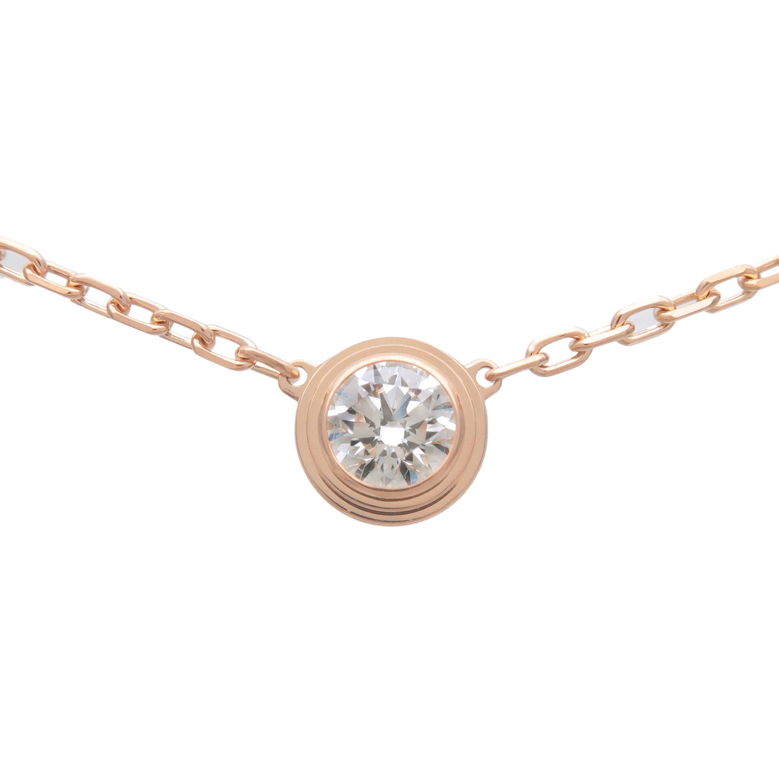 Cartier-Diamant-Leger-LM-Diamond-Necklace-0.19ct-K18-RoseGold