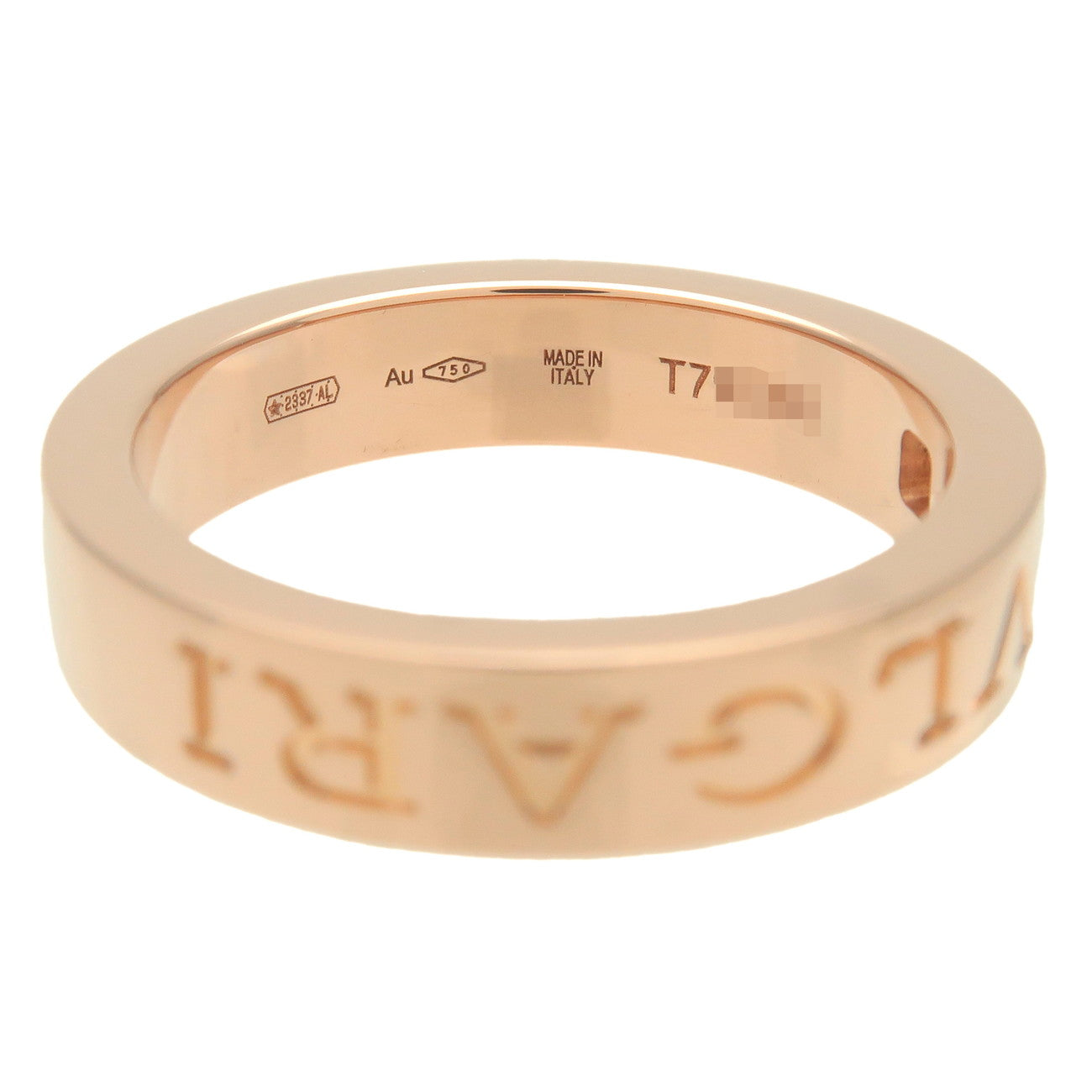 BVLGARI Double Logo 1P Diamond Ring 750PG RoseGold US5.5-6 EU50.5