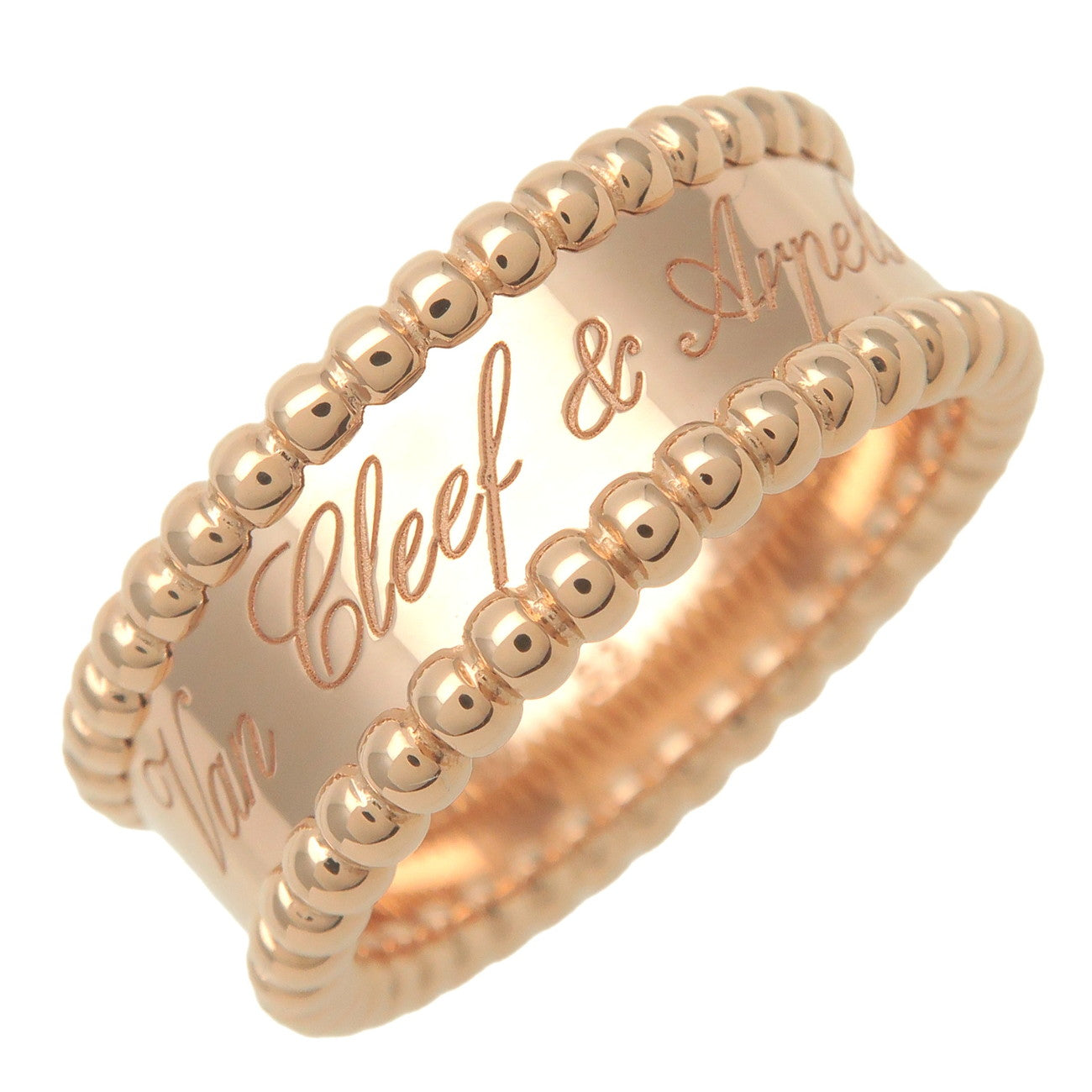 Van-Cleef-&-Arpels-Perlée-Signature-Ring-K18-Rose-Gold-#53-US6.5-7