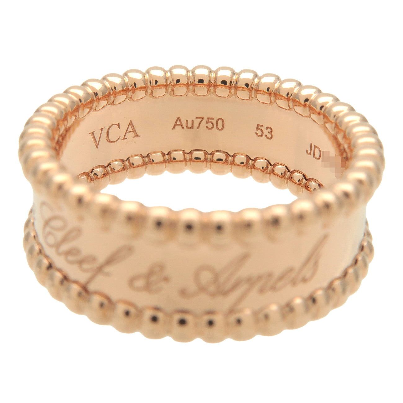 Van Cleef & Arpels Perlée Signature Ring K18 Rose Gold #53 US6.5-7