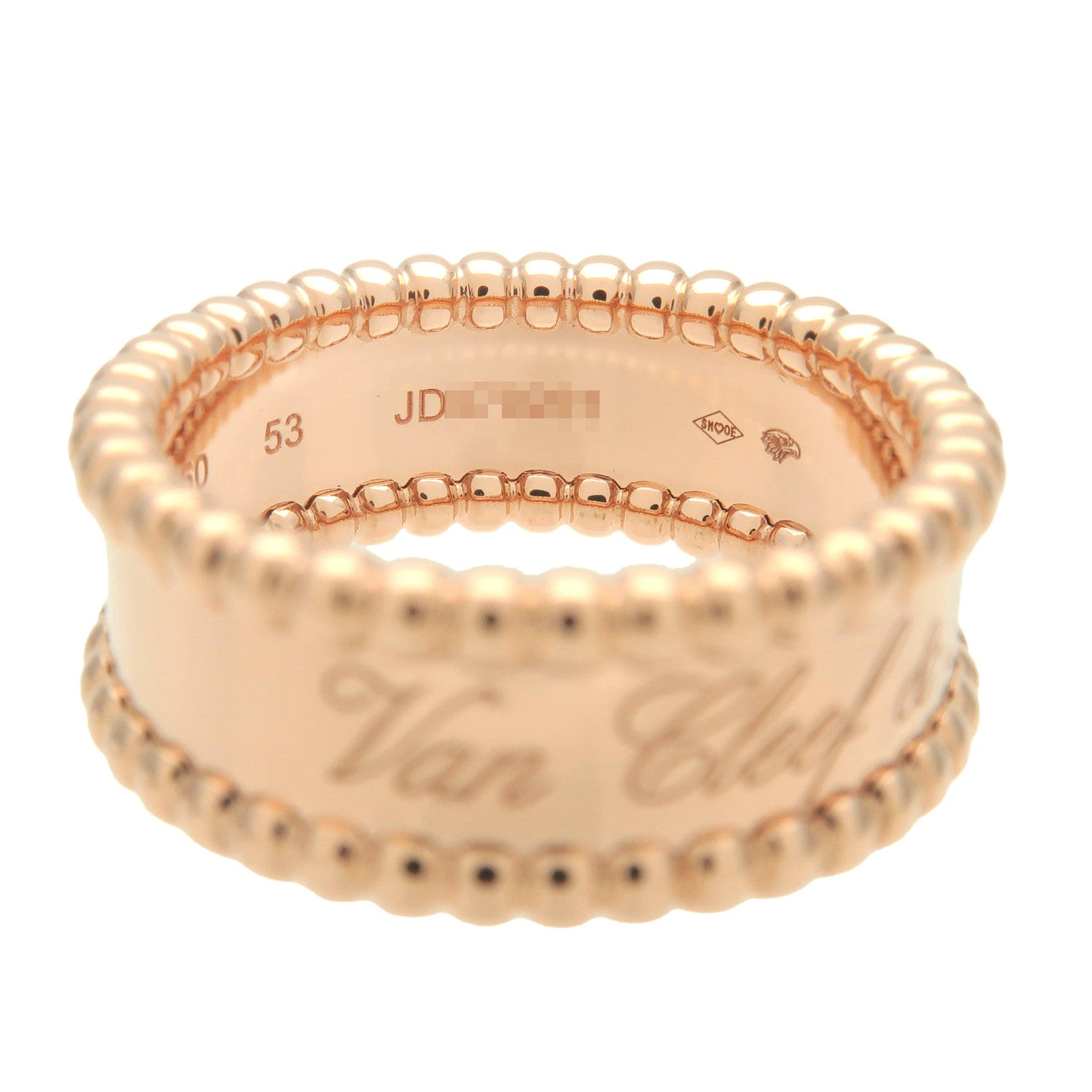 Van Cleef & Arpels Perlée Signature Ring K18 Rose Gold #53 US6.5-7