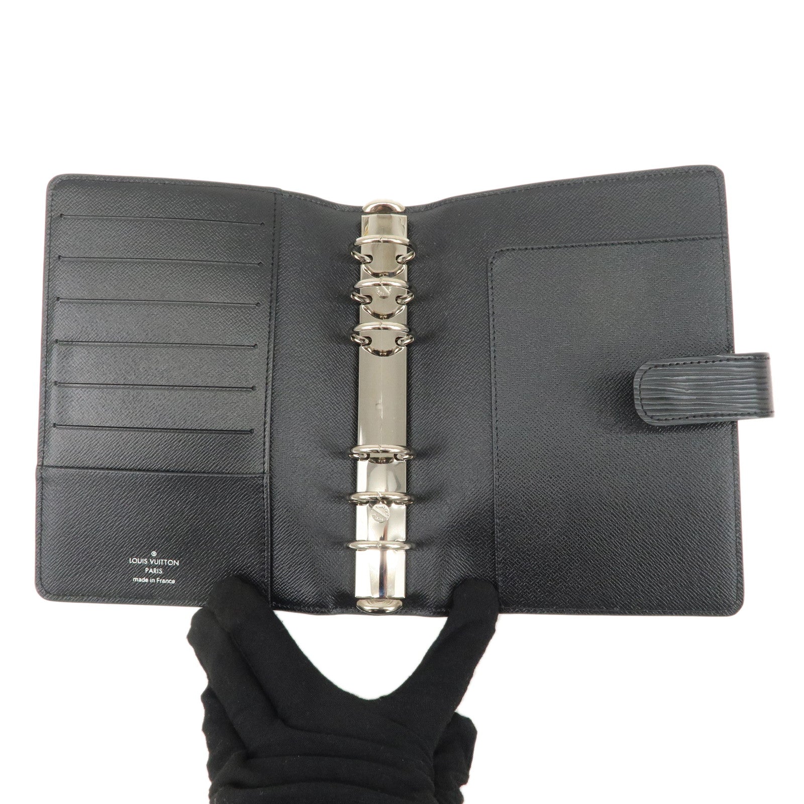 Louis Vuitton Epi Agenda MM Planner Cover Noir Black R20202