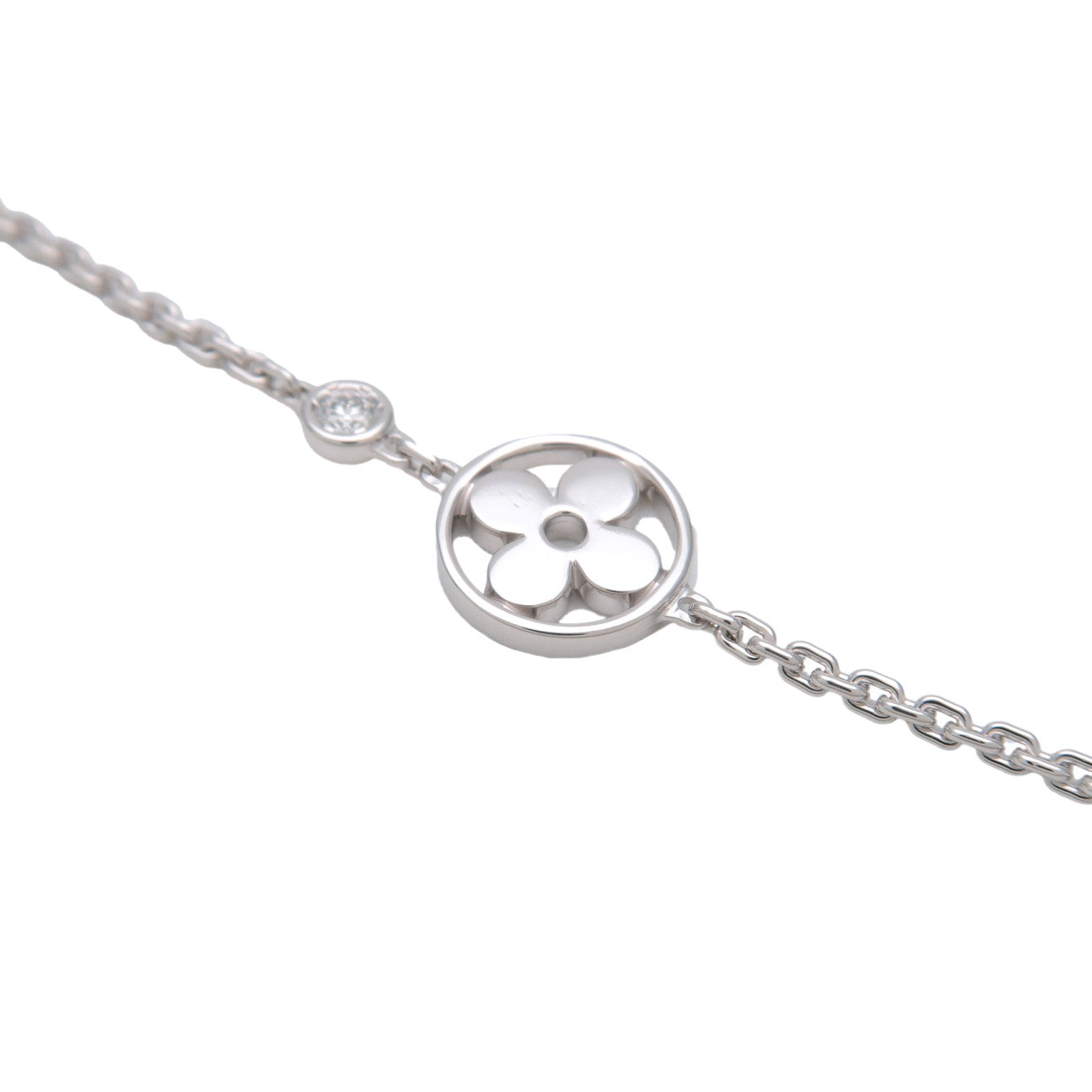 Louis Vuitton Monogram Ideal 1P Diamond Bracelet K18 750WG