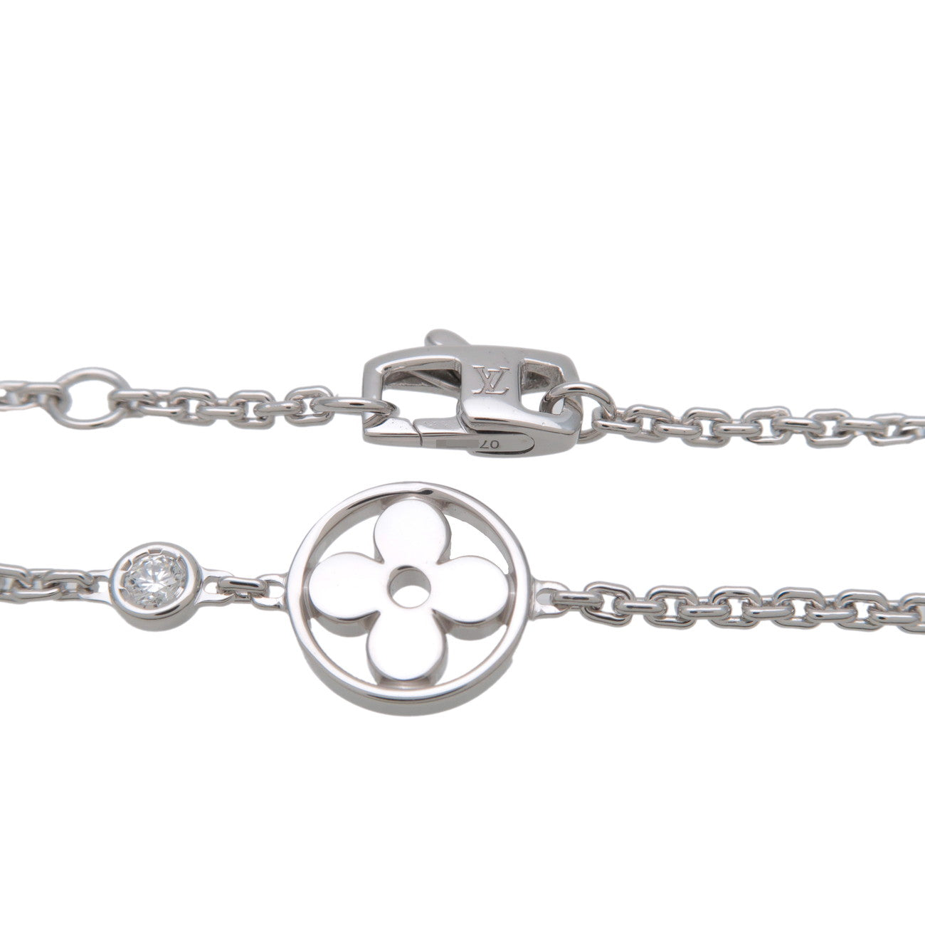 Louis Vuitton Monogram Ideal 1P Diamond Bracelet K18 750WG