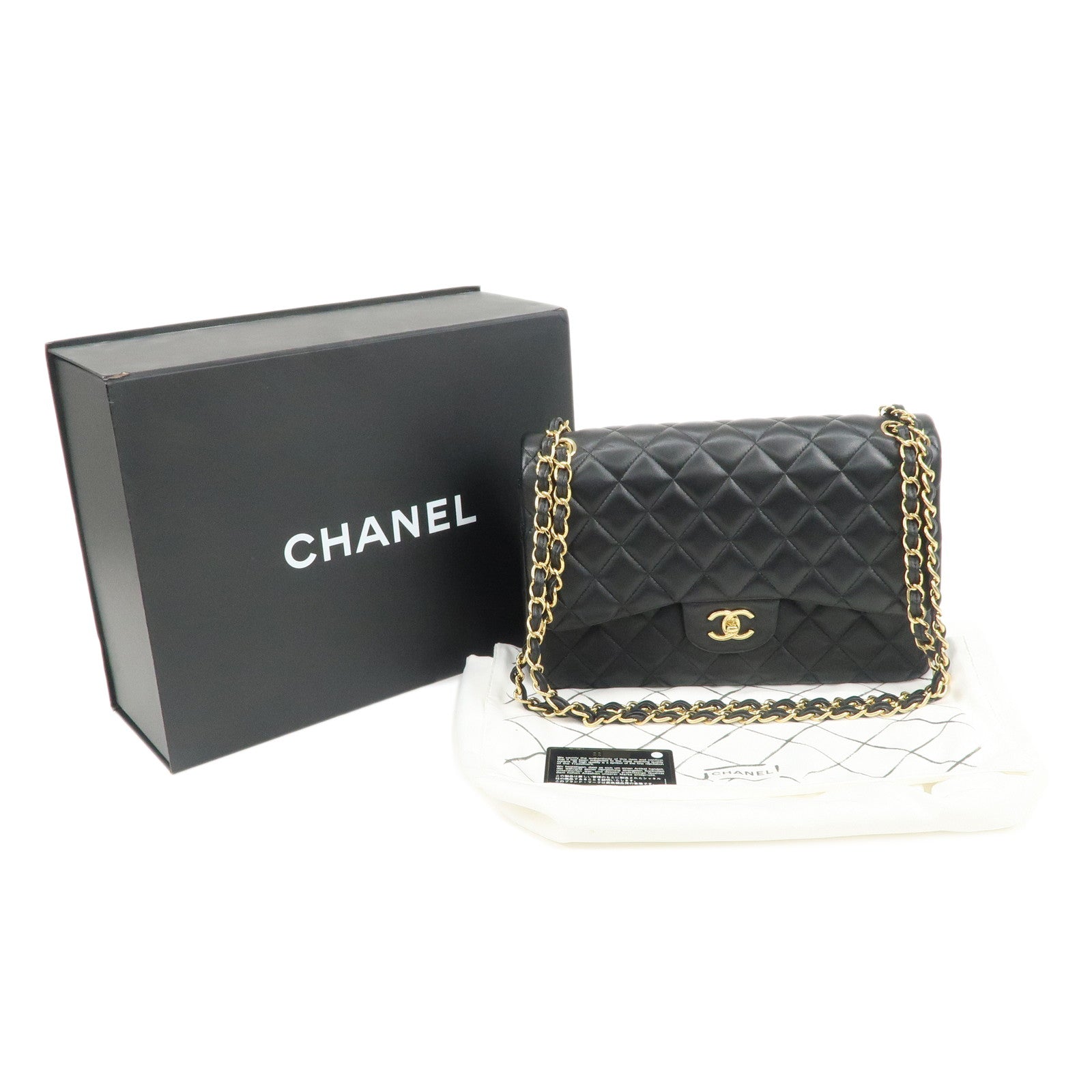 CHANEL Matelasse Caviar Skin Maxi 30 W Flap Shoulder Bag A58600