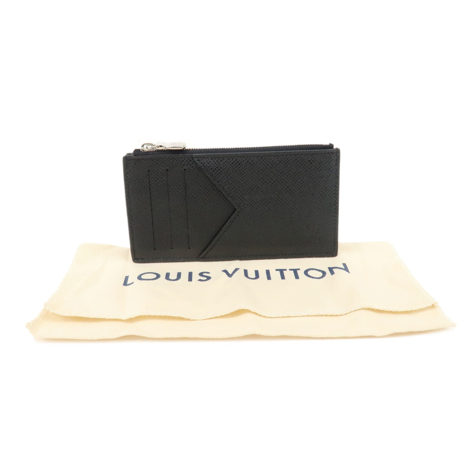 Louis Vuitton Taiga Leather Card Holder Coin Case Ardoise M62914