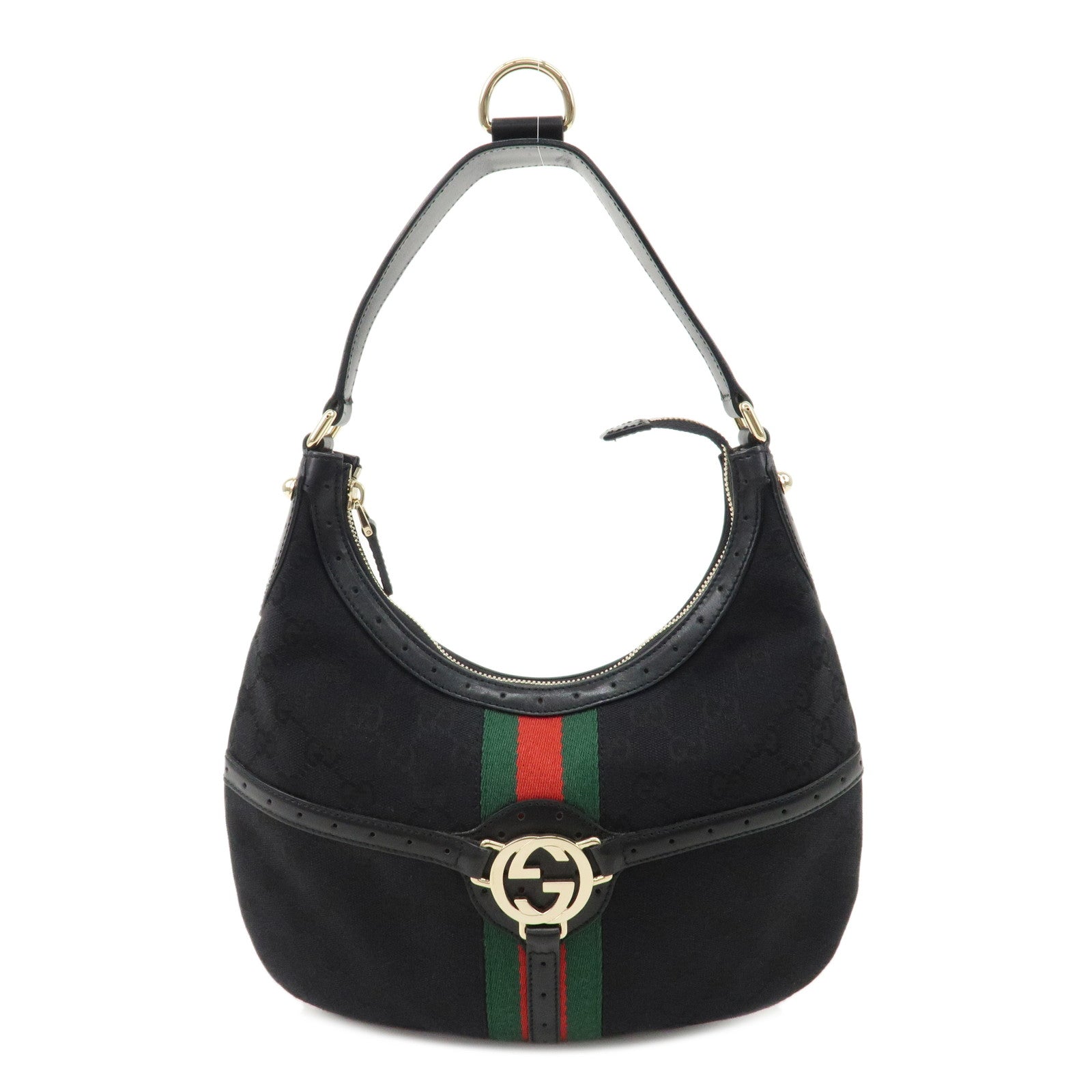 GUCCI-Gucci-Interlocking-G-Sherry-Canvas-Shoulder-Bag-114869