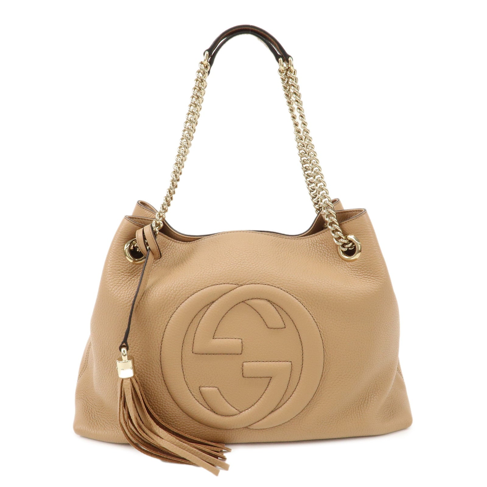 GUCCI-SOHO-Interlocking-G-Leather-Chain-Shoulder-Bag-Beige-536196