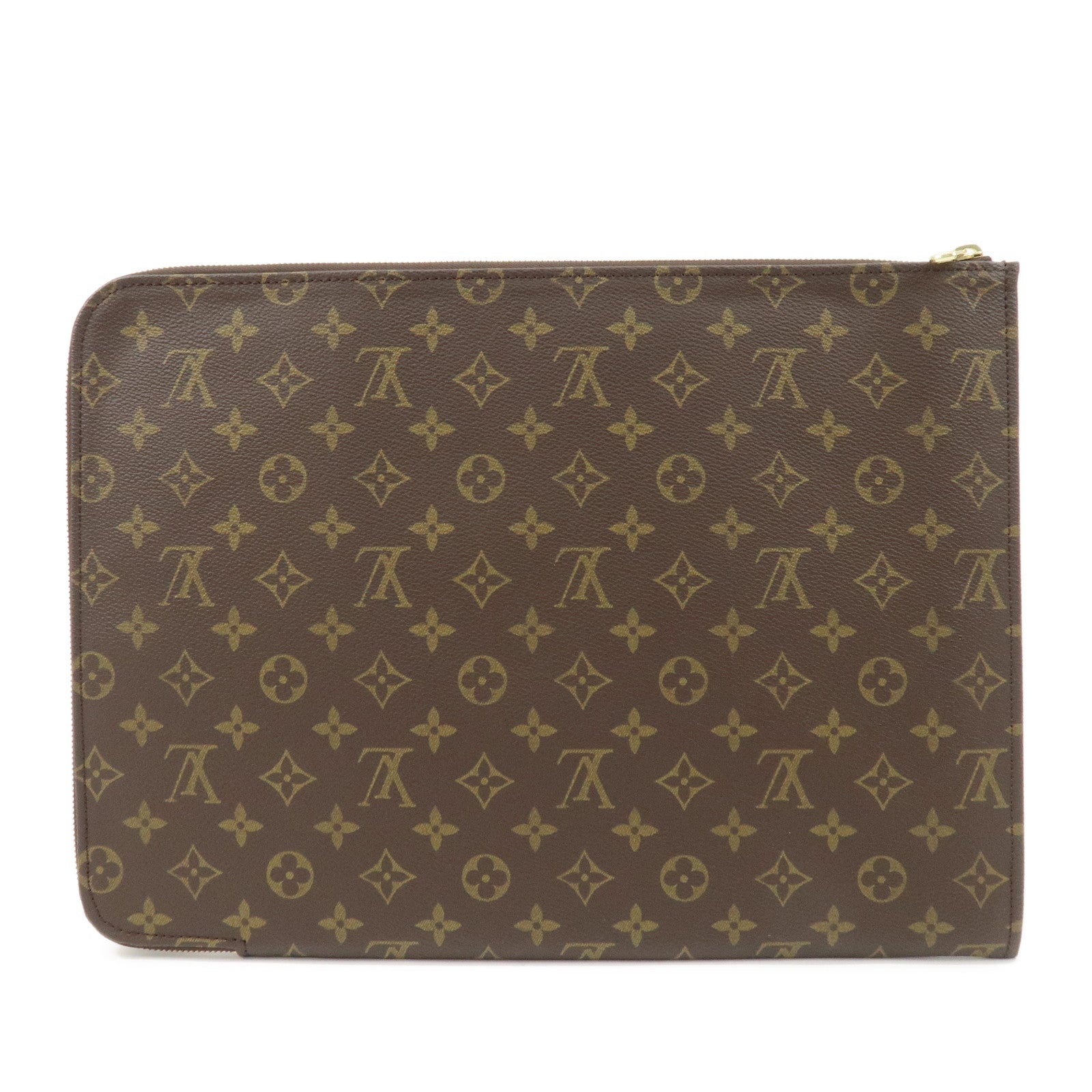 Louis Vuitton Monogram Posh Documents Clutch Bag Brown M53456