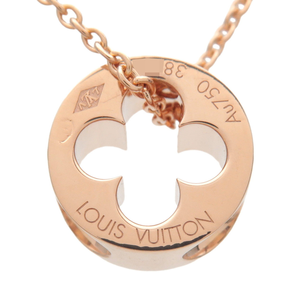 Louis Vuitton Pendentif Empreinte Necklace K18PG Rose Gold Q93673