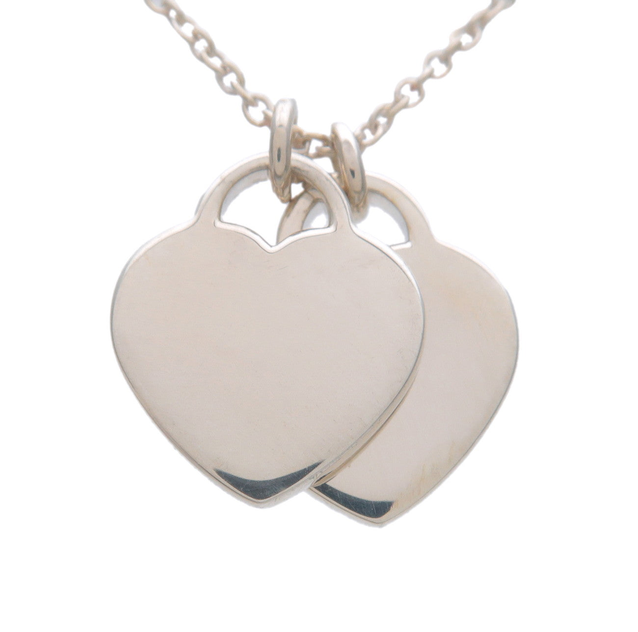 Tiffany&Co. Return to Tiffany Mini Double Heart Tag Necklace