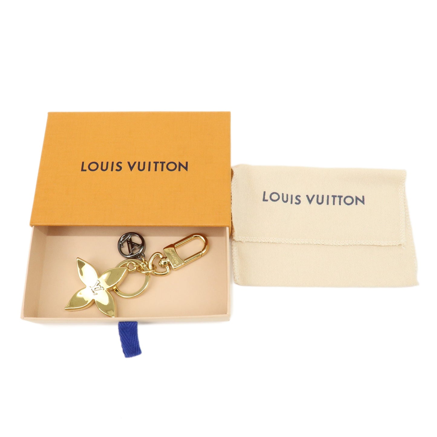 Louis Vuitton Porte Cles Blossom Dream Keychain Gold M00355