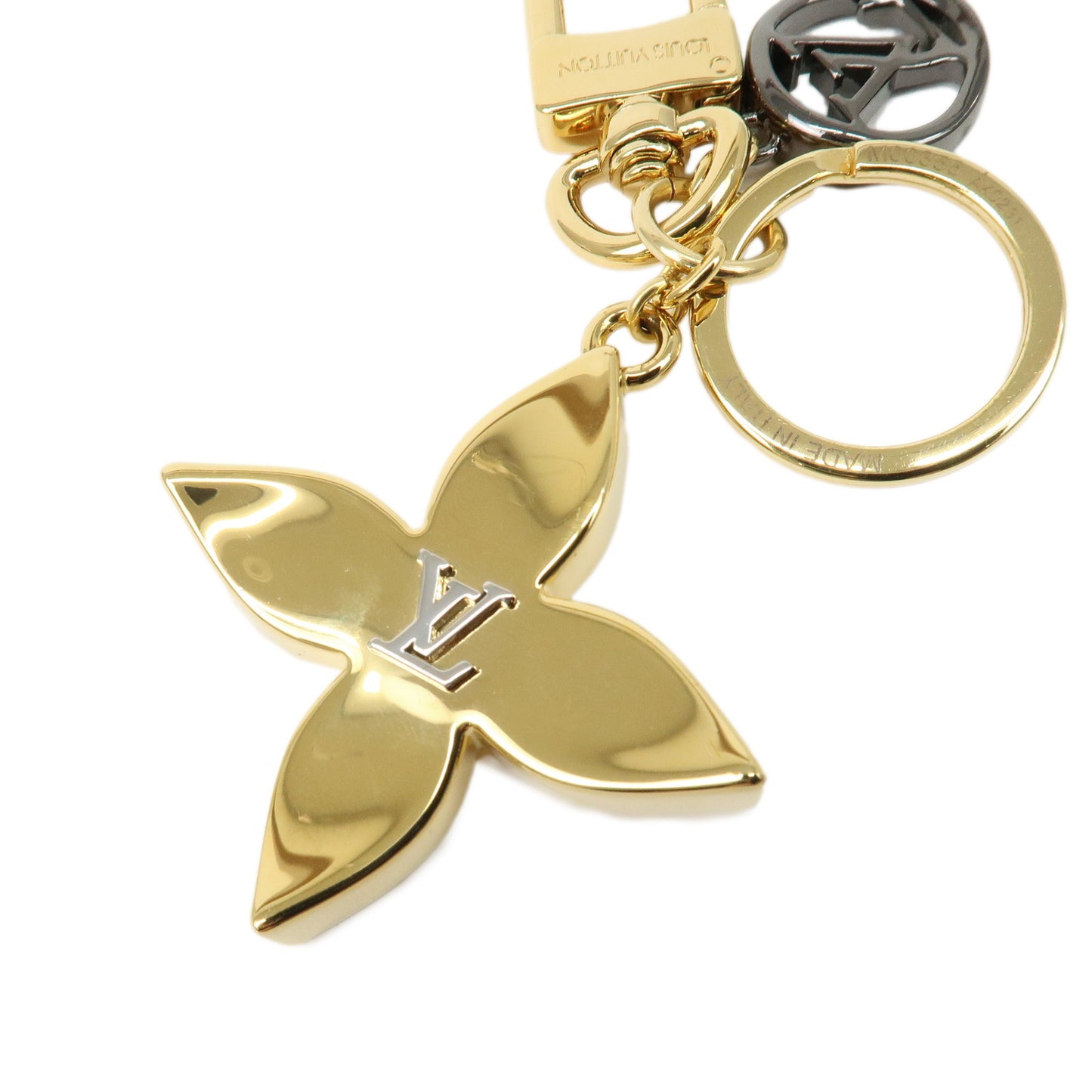 Louis Vuitton Porte Cles Blossom Dream Keychain Gold M00355