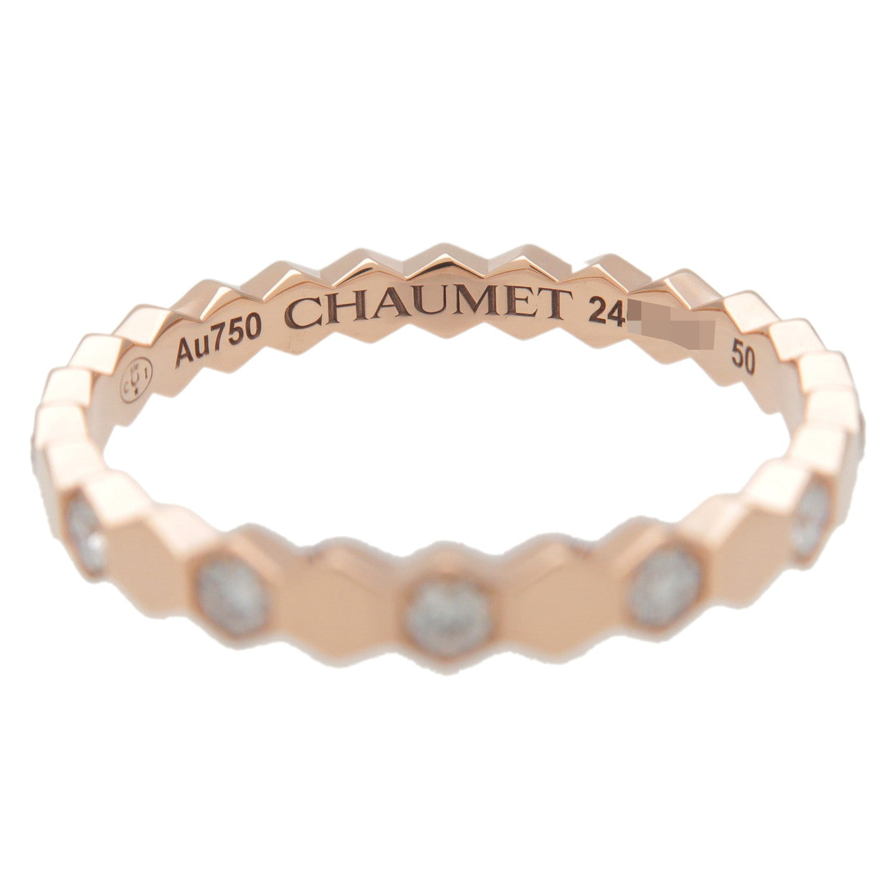 CHAUMET Bee My Love Honeycomb Diamond Ring K18 750PG Rose Gold #50