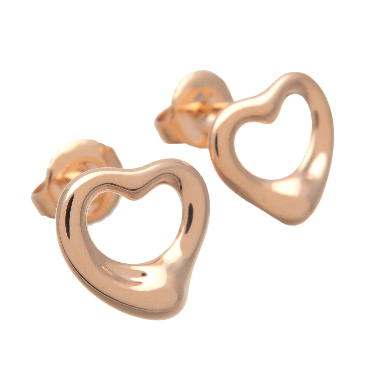 Tiffany&Co. Open Heart Earrings K18YG 750PG Rose Gold