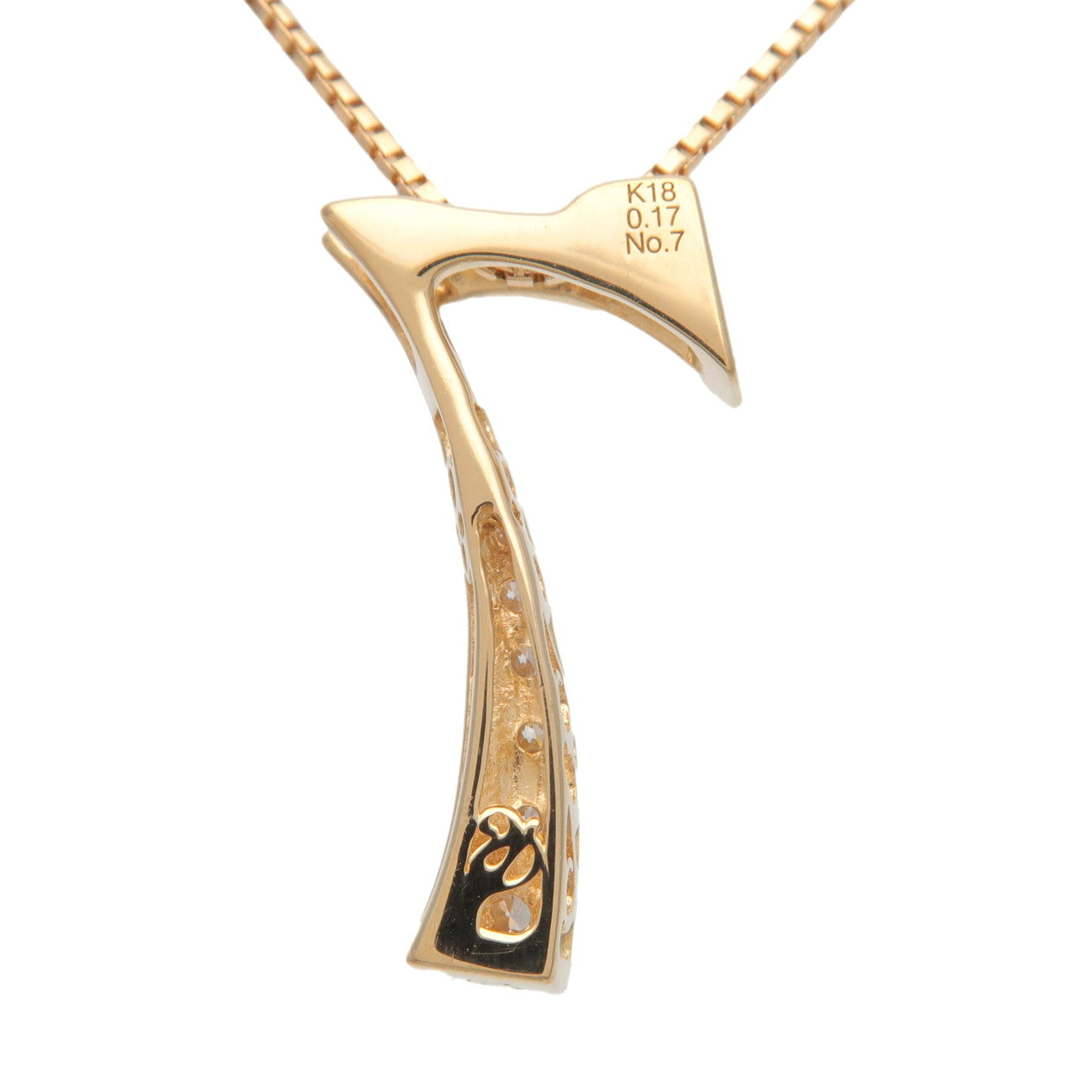 NOMBRE Diamond Necklace No.7 0.17ct K18 750YG Yellow Gold