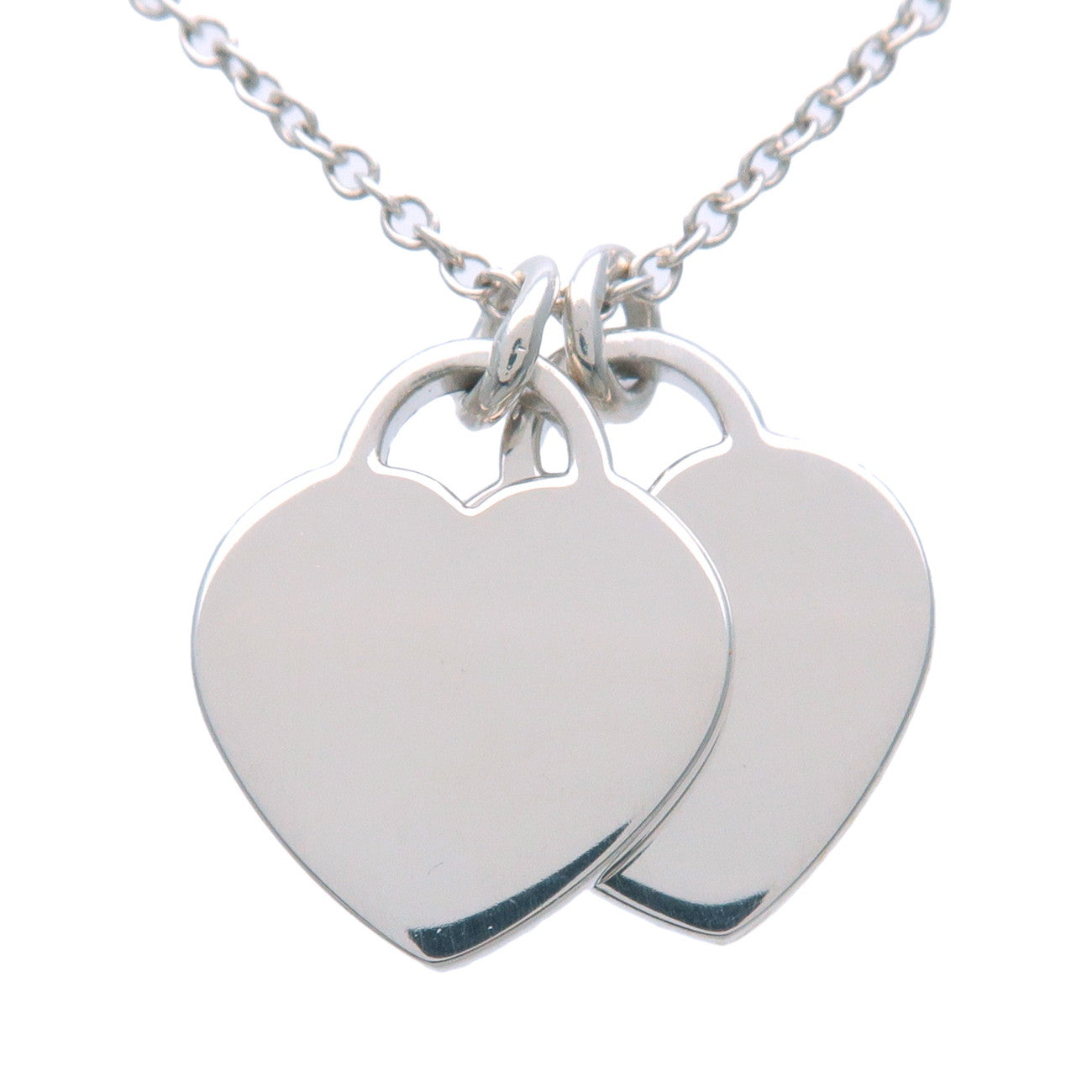 Tiffany&Co. Return to Tiffany Mini Double Heart Tag Necklace SV925