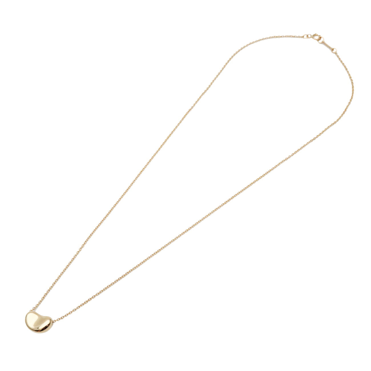 Tiffany & Co. Bean Necklace Small K18YG 750YG Yellow Gold