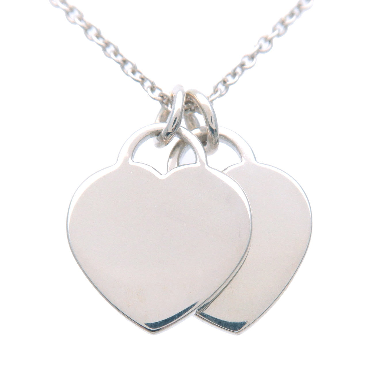 Tiffany&Co. Return to Tiffany Mini Double Heart Tag Necklace SV925