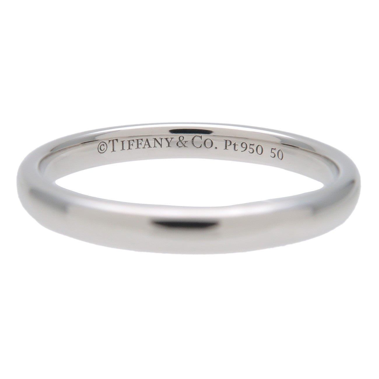 Tiffany&Co. Classic Band Ring PT950 Platinum US6 HK13 EU51.5 Used