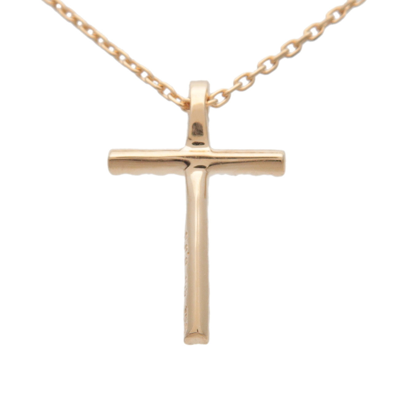 STAR JEWELRY Cross Diamond Necklace K18YG 750YG Yellow Gold